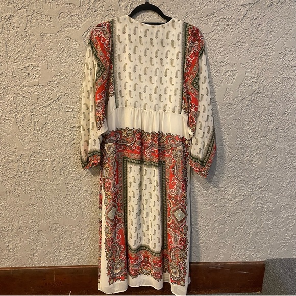 MANGO | chiffon midi flowy paisley dress - Picture 6 of 6